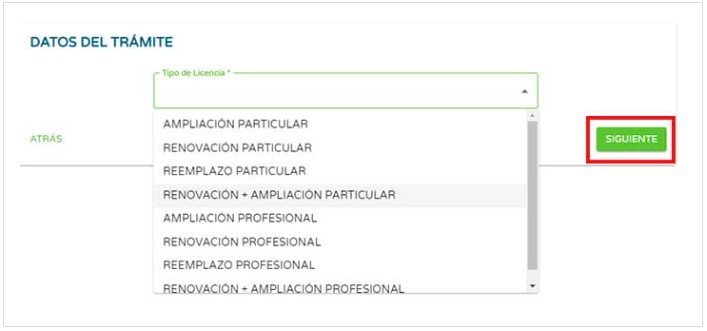 turno licencia conducir