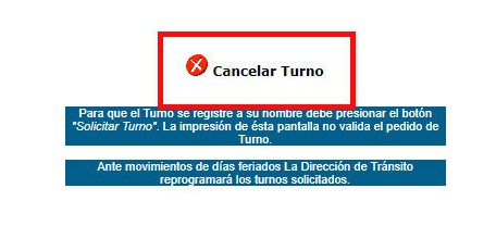 cancelar turno carnet conducir