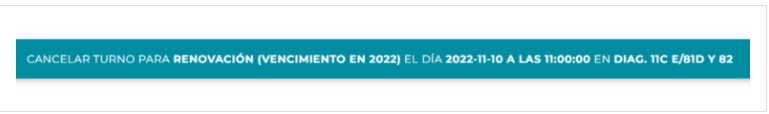 cancelacion turno carnet gonnet