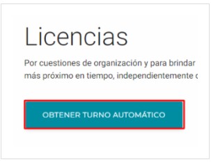licencia turno carnet gonnet