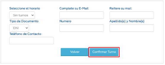 formulario turno carnet conducir