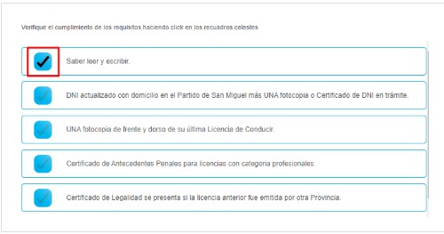 formulario turno carnet conducir